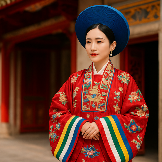 Unraveling the Elegance of the Vietnamese Nguyen Dynasty Royal Bridal Dress Nhật Bình