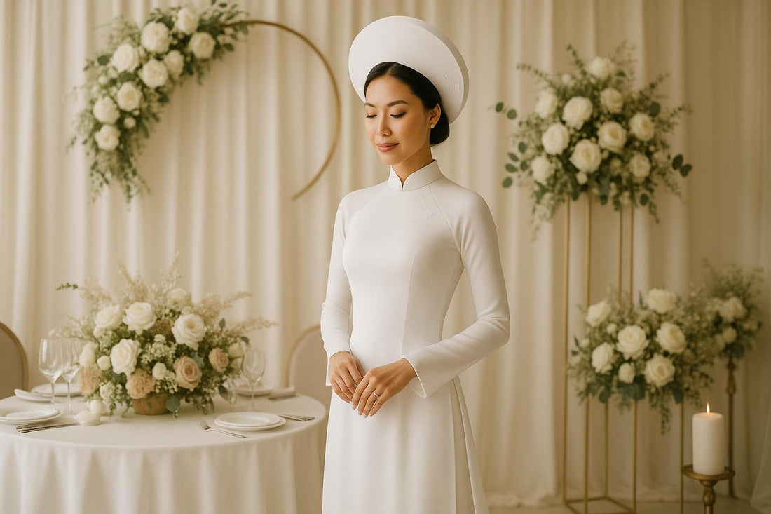 Embracing Elegance: Modern Vietnamese White Ao Dai for Weddings